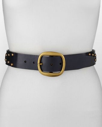 Ralph Lauren Leather Belt with Twisted Accents - Lyst
