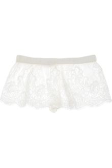 Rosamosario Buongiorno Dolcezza Silkgeorgette and Chantilly Lace Shorts - Lyst