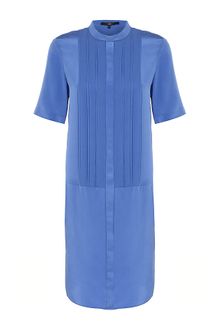 Tibi Pleat Front Shirt Dress - Lyst