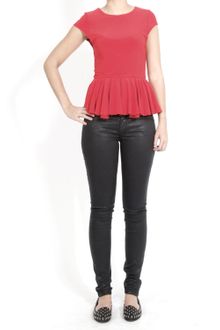 Alice + Olivia Nero Peplum Short Sleeve Tee - Lyst