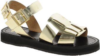 Asos Asos Faris Leather Flat Sandals - Lyst