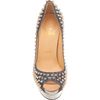 Christian Louboutin Lady Peep Spikes in Silver - Lyst