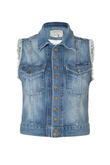 Current/Elliott Sleeveless Denim Jacket - Lyst