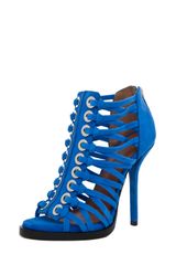 Givenchy Zenaide Suede Nautical Eyelet Heel in Blue