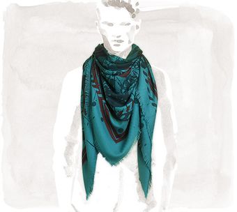 Hermes Imprimeur Fou Scarf 140 Cm Hat - Lyst