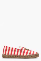 Marc Jacobs Red White Striped Esapdrille Flats