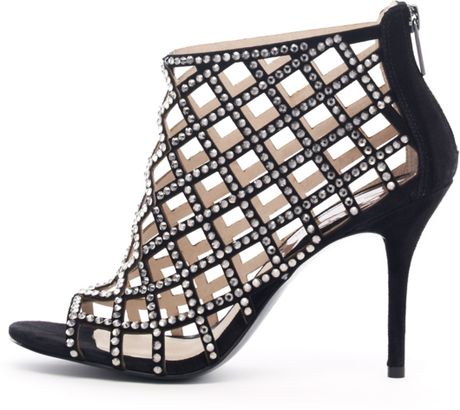 Michael By Michael Kors Yvonne Crystallized Cage Bootie in Black ...