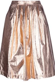 Moschino Cheap & Chic Metallic Pleated Skirt - Lyst