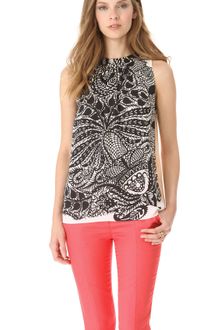 Peter Som Vine Print Sleeveless Top - Lyst