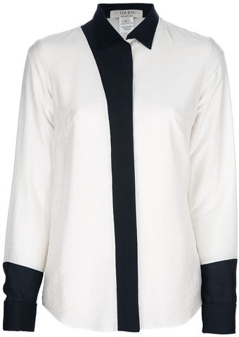 Avhash by Anne Valérie Hash Griffin Twotone Blouse - Lyst