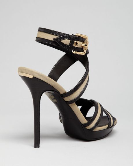 Burberry Sandals Dalston Platform High Heel in Black (pale military ...