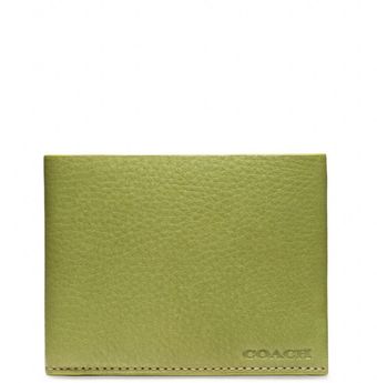 Coach Bleecker Pebbled Leather Slim Billfold - Lyst