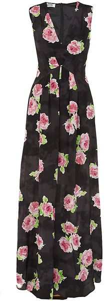 Moschino Cheap & Chic Floral Silk Maxi Dress - Lyst