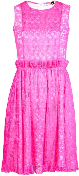 MSGM Pleat Dress - Lyst