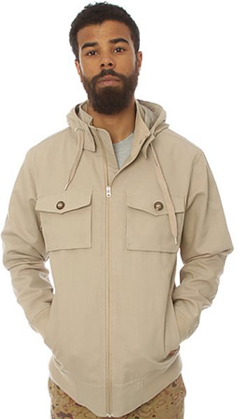 Nixon The Captain Cotton Jacket in Khaki - Lyst