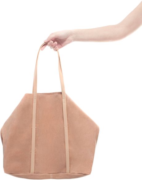 zara suede tote bag