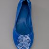 Tory Burch Embellished Ballerina in Blue - Lyst