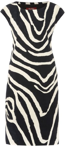 Max Mara Studio Gaspere Zebra Print Dress - Lyst