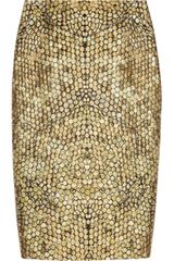 Alexander McQueen Honeycombjacquard Pencil Skirt