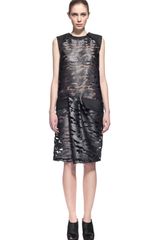 Alexander Wang Foil Printed Cocoon Back Muscle Dress