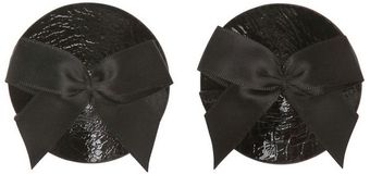 Bordelle Silk Bow and Leather Nipplets - Lyst