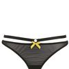 Bordelle Techno Mesh Thong in Black (black/yellow) - Lyst