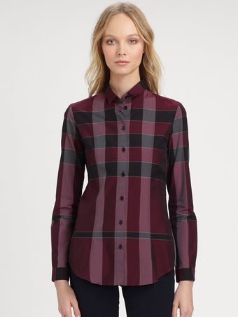 Burberry Yarn Dyed Checked Shirt - Lyst