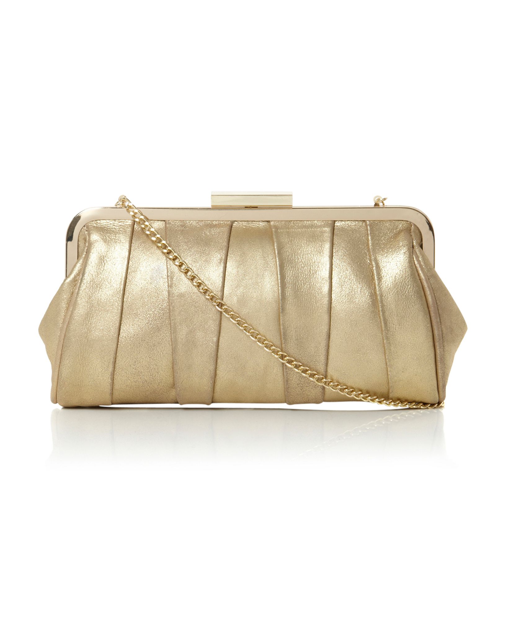 dune gold clutch bag sale