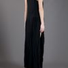Ermanno Scervino Leaf Neckline Maxi Dress in Black - Lyst