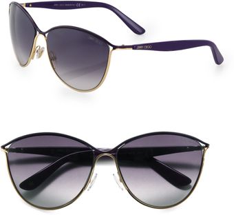Jimmy Choo Tanis Round Metal Sunglasses - Lyst