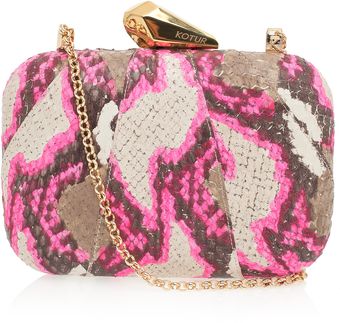 Kotur Morley Snakeskin Clutch - Lyst