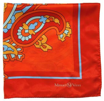 Manuel Vanni Printed Silk Pocket Square - Lyst