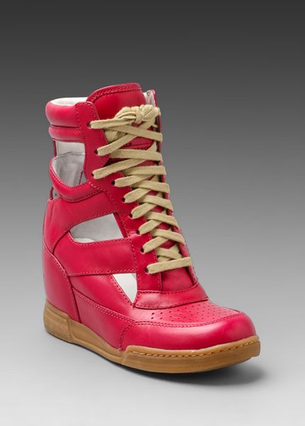 cut out wedge sneakers