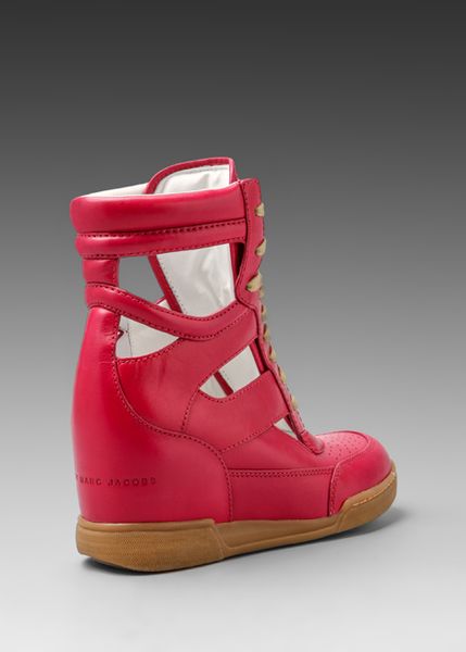 cut out wedge sneakers