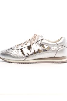 Michael by Michael Kors Metallic Logo Trainer - Lyst