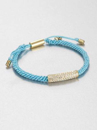 Michael Kors Macramé Pavé Bead Bracelet - Lyst