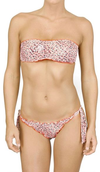Nina Senicar Flower Printed Lycra Brazilian Bikini - Lyst
