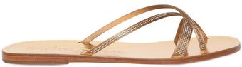 Pedro Garcia 10mm Swarovski Crisscross Leather Flats - Lyst