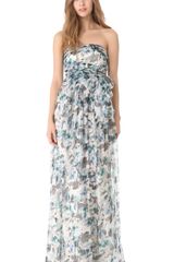 Philosophy di Alberta Ferretti Floral Chiffon Gown
