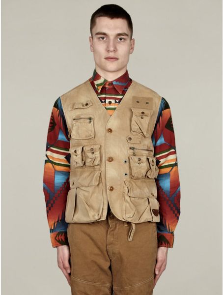 Polo Ralph Lauren Cotton Camping Vest in Brown for Men (tan) | Lyst