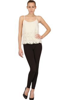 RED Valentino Crepe and Macramé Top - Lyst