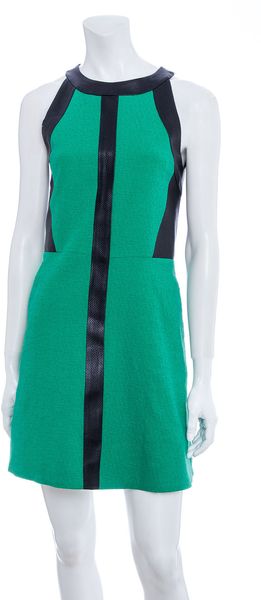 Sea Leather Insert Crewneck Dress - Lyst