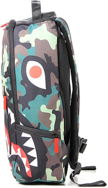 Sprayground The Camo Shark Laptop Backpack in Camo in Green for Men (camo) | Lyst