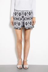 Theory Andes Cotton Graphic Jacquard Skorts