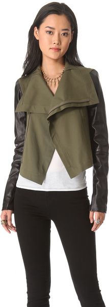 Veda Max Army Leather Jacket - Lyst