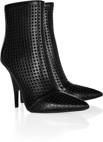 Alexander Wang Shelly Perforated Leather Ankle Boots - Lyst