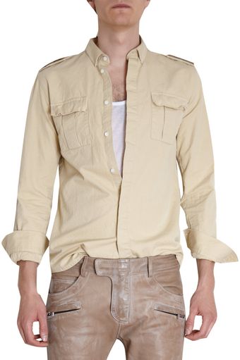 Balmain Epaulet Shirt - Lyst