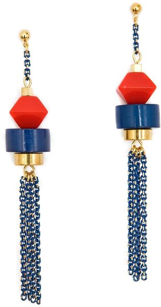 Byrufina French Earrings Blue and Red - Lyst