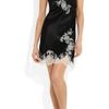 Carine Gilson Lace Appliqué Silksatin Chemise in Black - Lyst