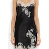 Carine Gilson Lace Appliqué Silksatin Chemise in Black - Lyst